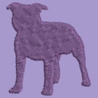 Staffie Lavender Fizz - Corkscrew pom pom beanie Design