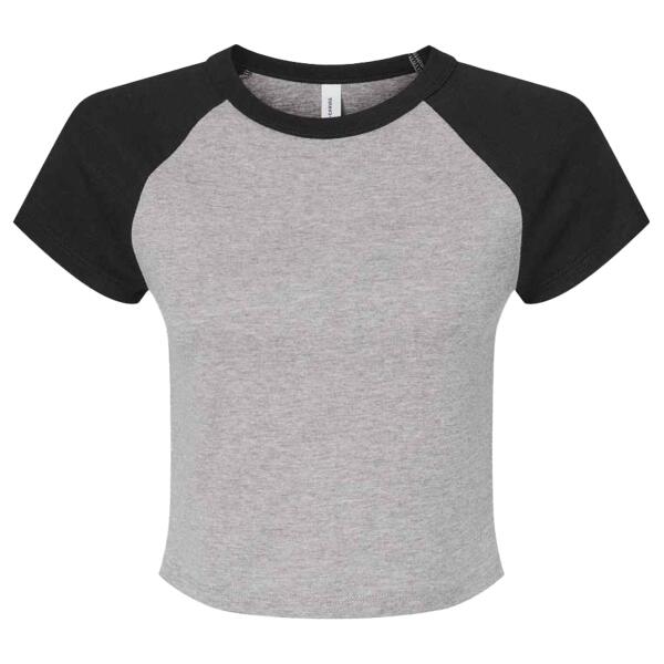 Bella Ladies Micro Rib Raglan Baby T-Shirt Thumbnail