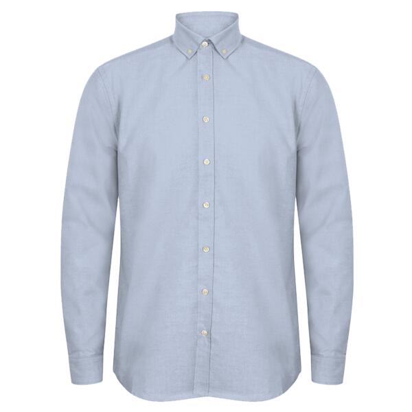 Henbury Long Sleeved Cotton Feel Coolplus® Shirt Thumbnail
