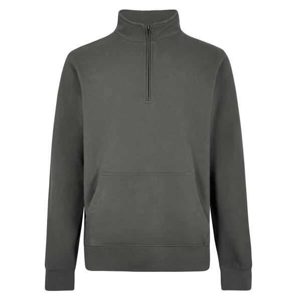 Regular fit 1/4-zip piqué sweatshirt Thumbnail