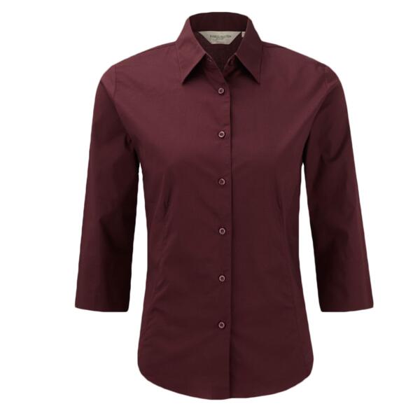Russell Collection Ladies 3/4 Sleeve Easy Care Fitted Shirt Thumbnail