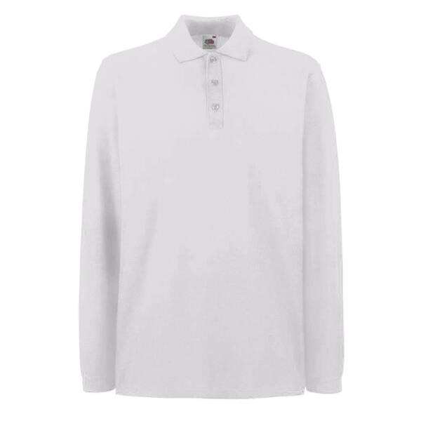 Fruit of the Loom Premium Long Sleeve Cotton Piqué Polo Shirt Thumbnail