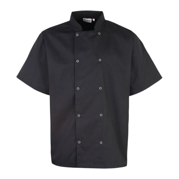 Premier Unisex Short Sleeve Stud Front Chef's Jacket Thumbnail