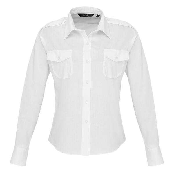 Premier Ladies Long Sleeve Pilot Shirt Thumbnail