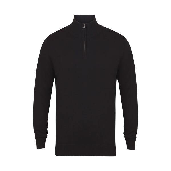 Henbury Zip Neck Sweater Thumbnail