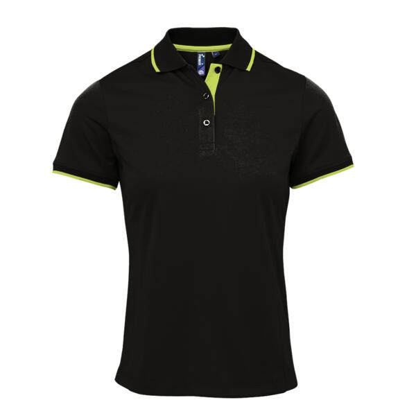 Premier Ladies Contrast Coolchecker® Piqué Polo Shirt Thumbnail