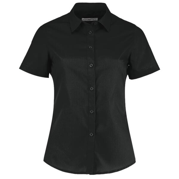 Kustom Kit Ladies Short Sleeve Tailored Poplin Shirt Thumbnail