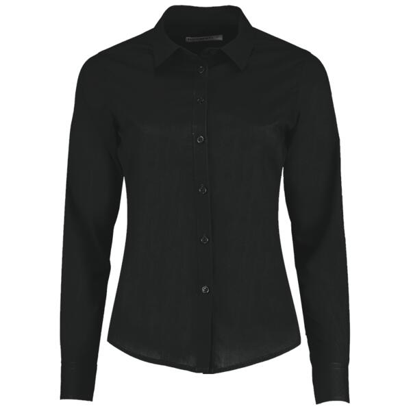 Kustom Kit Ladies Long Sleeve Tailored Poplin Shirt Thumbnail