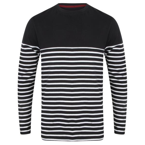Front Row Unisex Long Sleeve Breton Striped T-Shirt Thumbnail