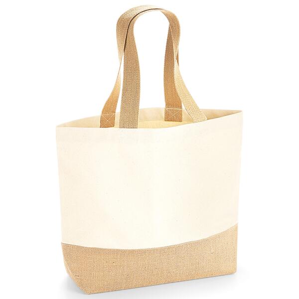 Westford Mill Jute Base Canvas Tote Bag Thumbnail