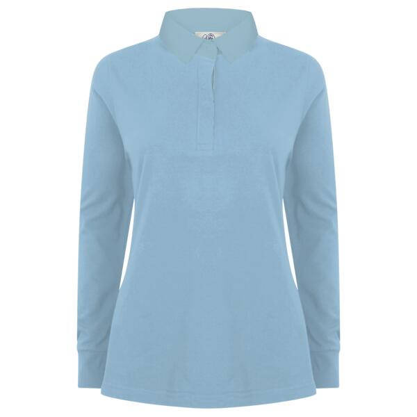 Women's Long Sleeve Plain Rugby Shirt Thumbnail