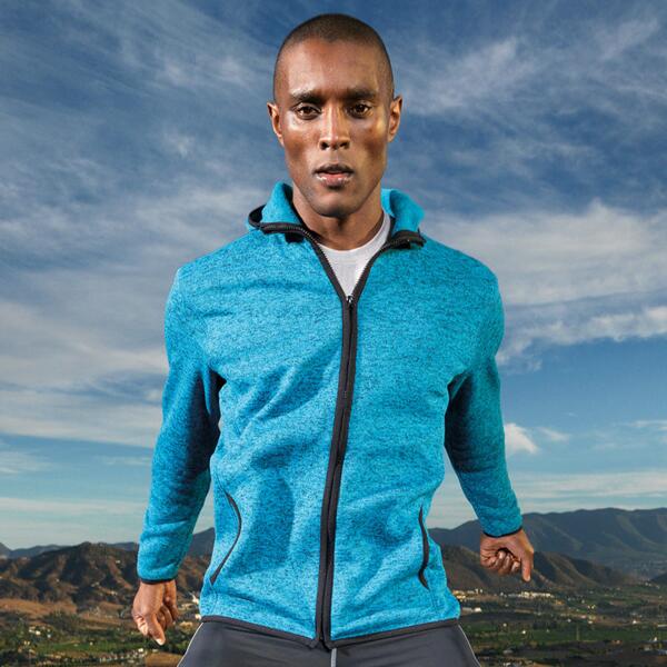 Tri Dri  melange knit fleece jacket  Thumbnail