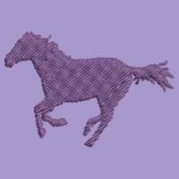Horse Lavender Fizz - Corkscrew pom pom beanie Design