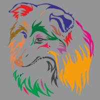 Multi coloured Sheltie printed  - Softstyle™ Adult T-Shirt Design
