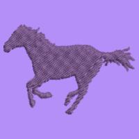 Horse lavender/navy Ombre Pom Pom Beanie Design