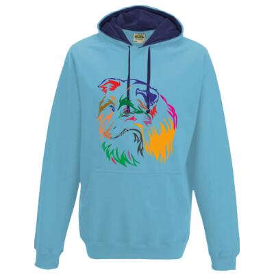 Multi coloured Sheltie printed  - Varsity hoodie Thumbnail