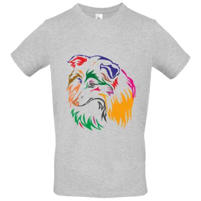 Multi coloured Sheltie printed  - B&C #E150 Thumbnail