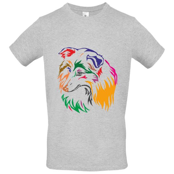 Multi coloured Sheltie printed  - B&C #E150 Thumbnail