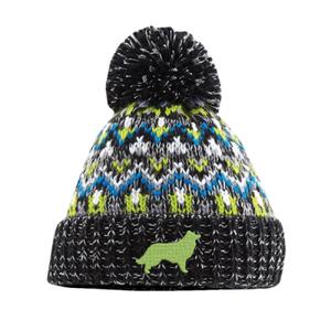 Border Collie Blizzard bobble beanie Liquorice zing Thumbnail
