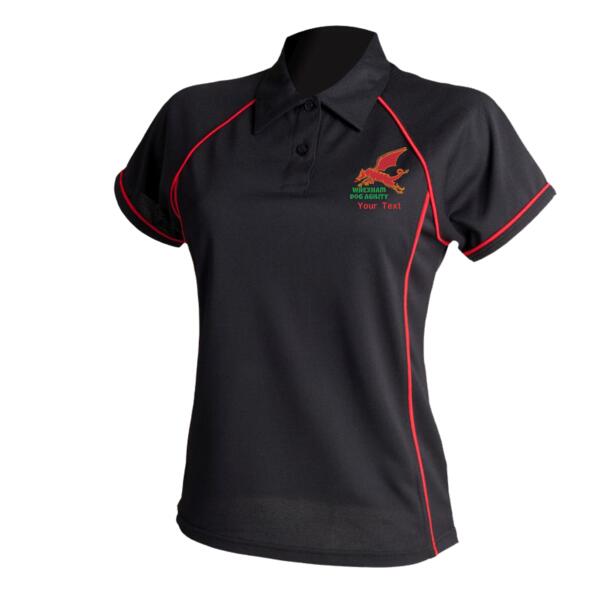 Wrexham - Women's piped performance polo Thumbnail