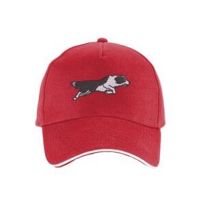 Border collie Jumping - Ultimate 5 Panel Contrast Cap with Sandwich Peak Thumbnail