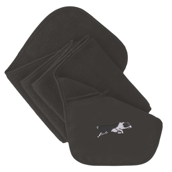 Border collie Jumping - Polartherm™ fleece scarf with zip pocket Thumbnail