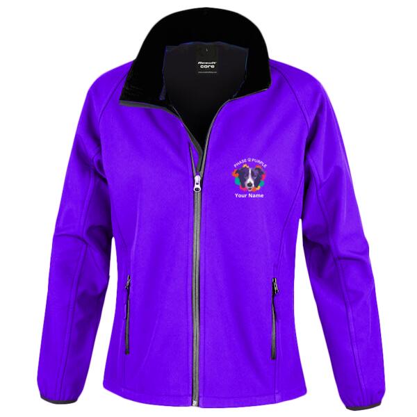 phase purple( Front logo & back) - Women's Core printable softshell jacket Thumbnail