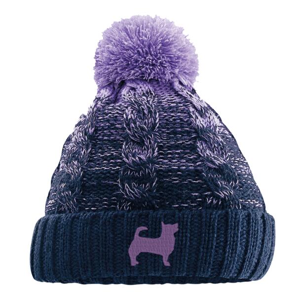 Lancashire Heeler  - Beechfield Ombré Pom Pom Beanie (Lavender) Thumbnail
