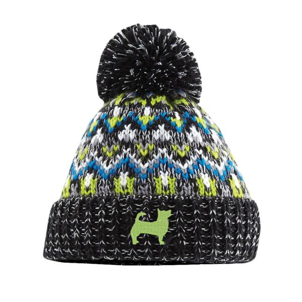 Lancashire Heeler - Blizzard bobble beanie ( Liquorice Zing) Thumbnail
