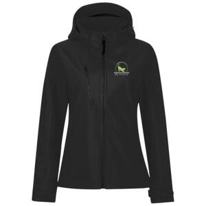 Pawsitive Intentions (with front and back logo)  - Regatta Ladies Venturer Three Layer Hooded Soft Shell Jacket Thumbnail