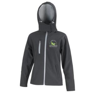 Pawsitive Intentions (with front and back logo)  - Result Core TX performance ladies Hooded Softshell Jacket Thumbnail