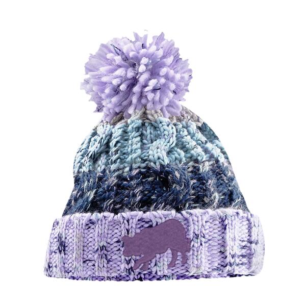 Stalking Border Collie Lavender Fizz - Corkscrew pom pom beanie Thumbnail