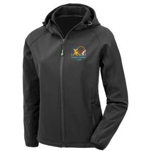 Canine Hoopers Club - Result Genuine Recycled Ladies Three Layer Printable Hooded Soft Shell Jacket Thumbnail