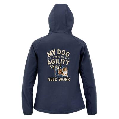 MY DOG SKILLS SHELTIE - Result Recycled Ladies Three Layer Printable Hooded Soft Shell Jacket Thumbnail