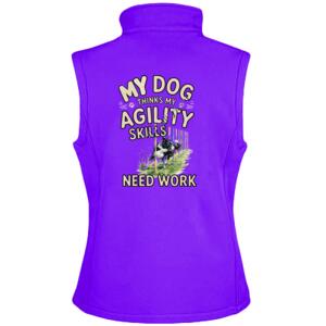 DOG SKILLS BORDER COLLIE - Women's printable softshell bodywarmer Thumbnail