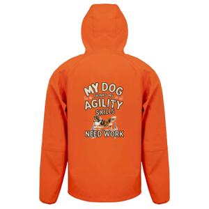 Sheltie Jumping - Result Recycled Three Layer Printable Hooded Soft Shell Jacket Thumbnail