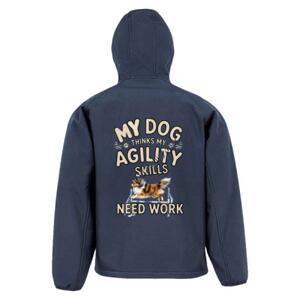 Sheltie Jumping - Result Recycled Three Layer Printable Hooded Soft Shell Jacket Thumbnail
